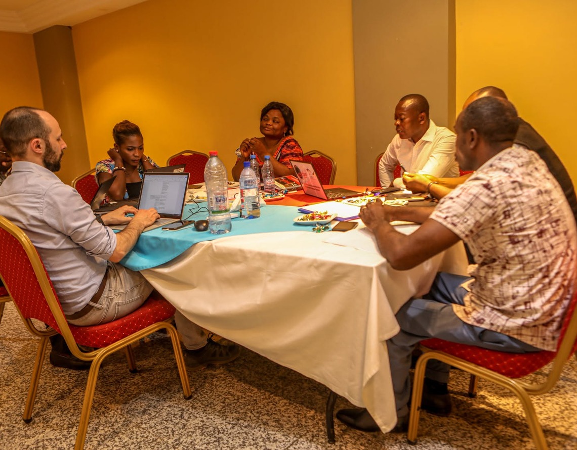 A round-table working meeting with partner organisations.